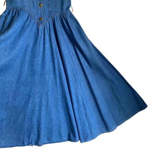 Denim Button-Down Midi Dress - Picture 3 of 8